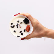 Raudonoji SAUGUMO kristalų žvakė