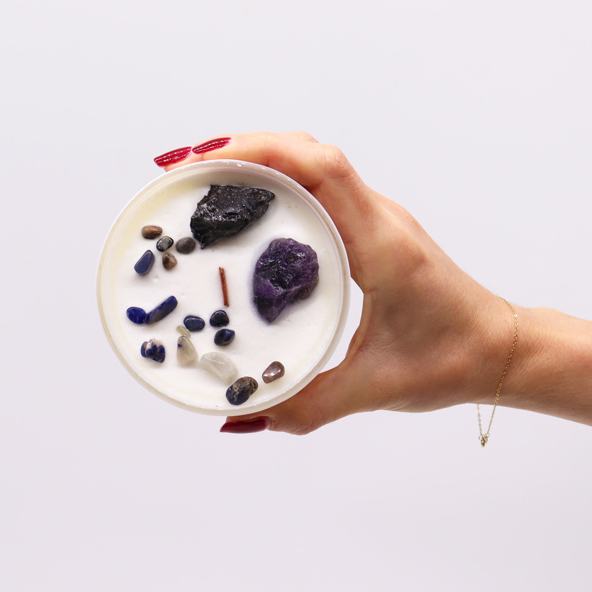 Geltonoji PASITIKĖJIMO SAVIMI kristalų žvakė