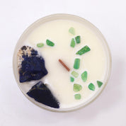 Žydroji SAVIRAIŠKOS kristalų žvakė