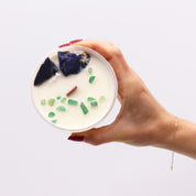 Žydroji SAVIRAIŠKOS kristalų žvakė