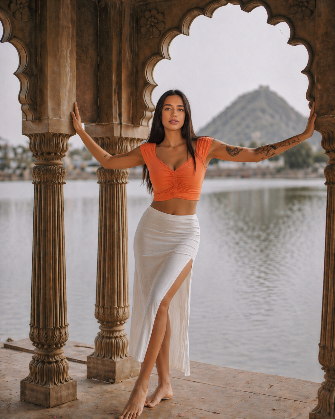 Nauja diena Crop top Orange