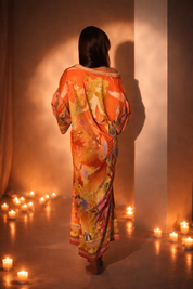Kimono chalatas - koralinis