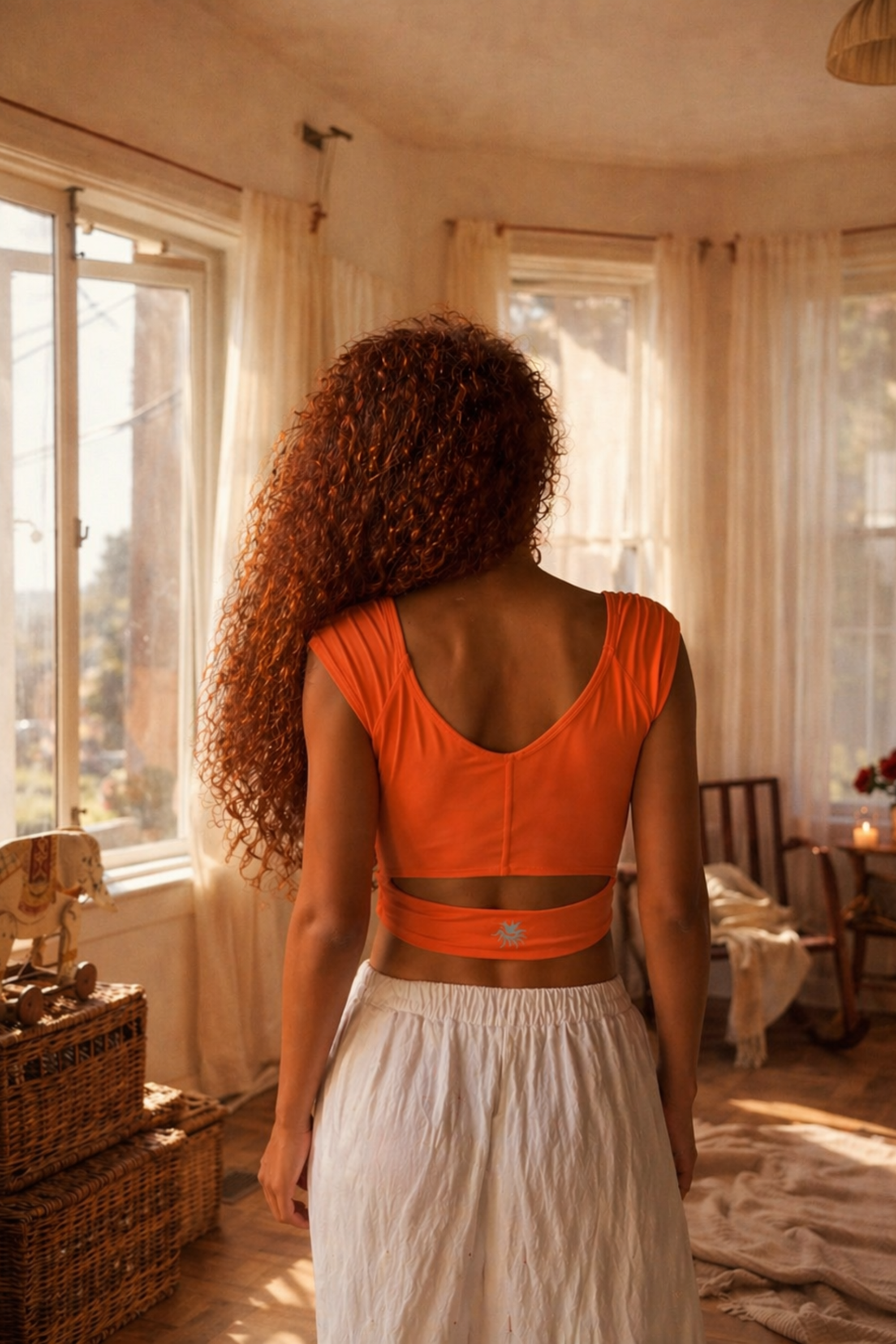 Nauja diena Crop top Orange