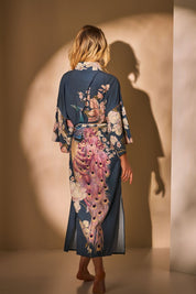 Kimono chalatas - melsvas