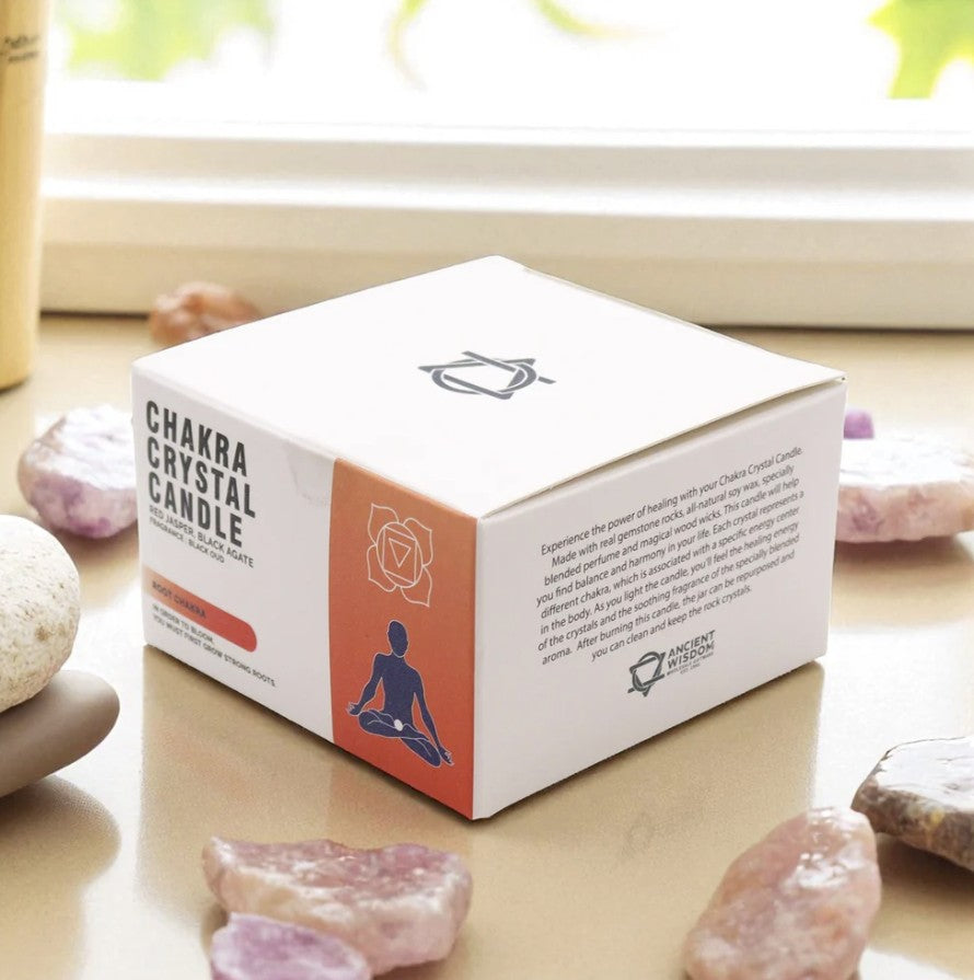 Raudonoji SAUGUMO kristalų žvakė